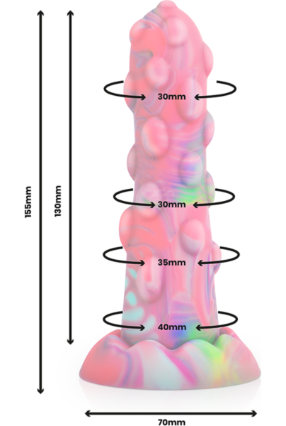 Dildo Epic Nixie de silicona con base de ventosa