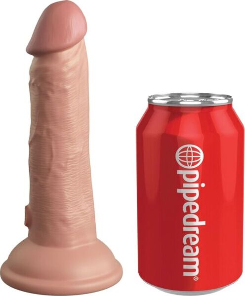 Dildo vibrador realista King Cock Elite 15,2 cm con base de ventosa