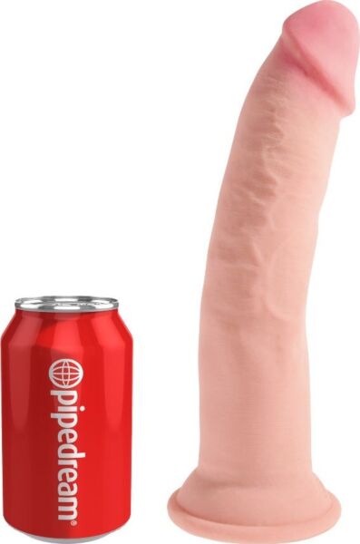 Dildo realista Pipedream King Cock Plus Triple Density con base de ventosa