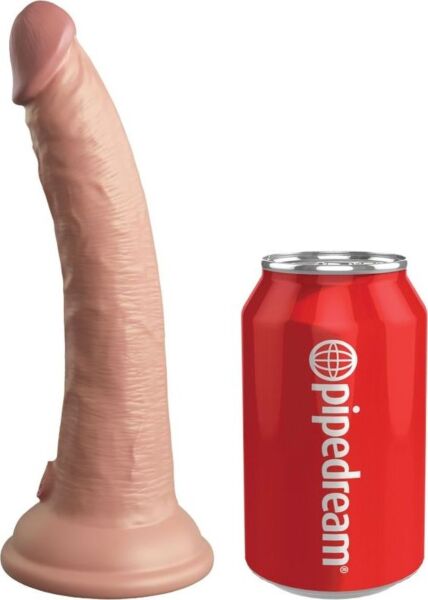Dildo vibrador realista King Cock Elite con control remoto y base de ventosa