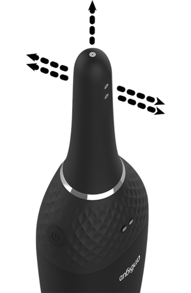 Ducha anal automática Anbiguo Ultimate Rechargeable con depósito y punta cónica