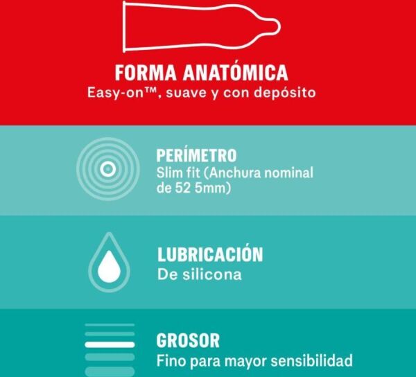 Caja de preservativos Durex Sensitivo Slim Fit de 10 unidades