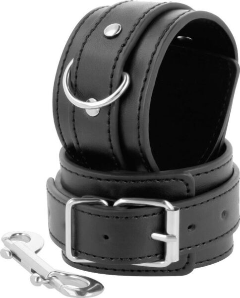 Esposas Darkness doble cinta, puños de polipiel para las muñecas