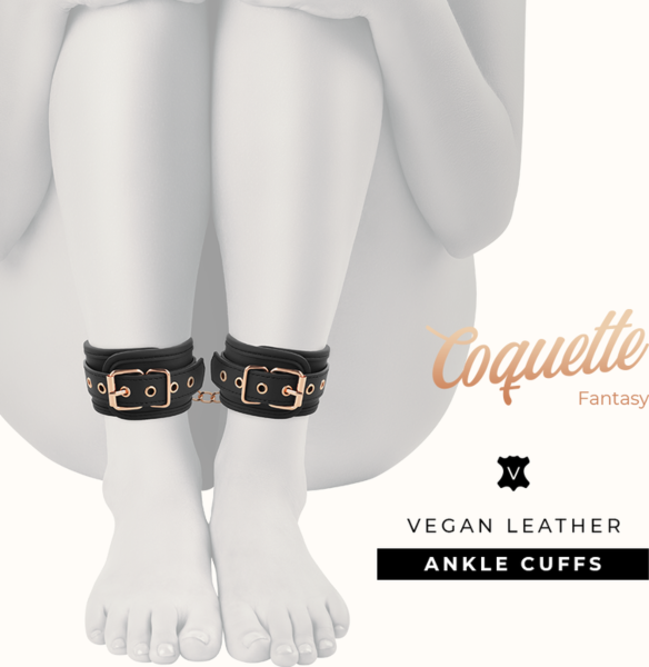 Esposas acolchadas Coquette Chic Desire Fantasy con hebilla y pieza de unión
