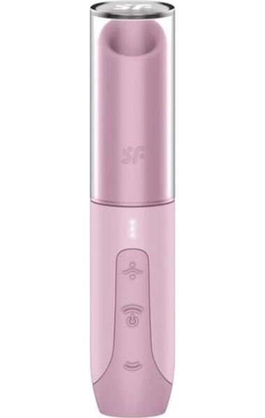 Succionador de clítoris Satisfyer Secret Kiss en rosa, con silueta inspirada en un pintalabios
