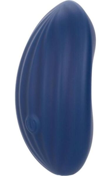Masajeador vibrador CalExotics Cashmere Velvet Curve de silicona líquida con superficie estriada