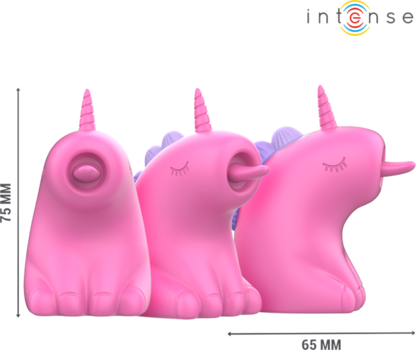Estimulador de clítoris Intense Pinkie con forma de unicornio, en color fucsia