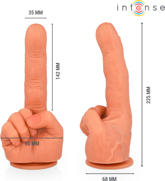 Dildo para el punto G Intense Hubert, flexible y con base de ventosa