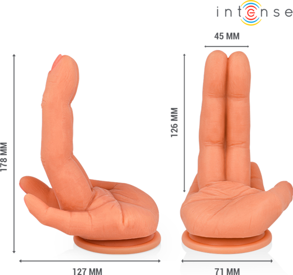 Dildo para el punto G Intense Leela, con forma de mano y base con ventosa