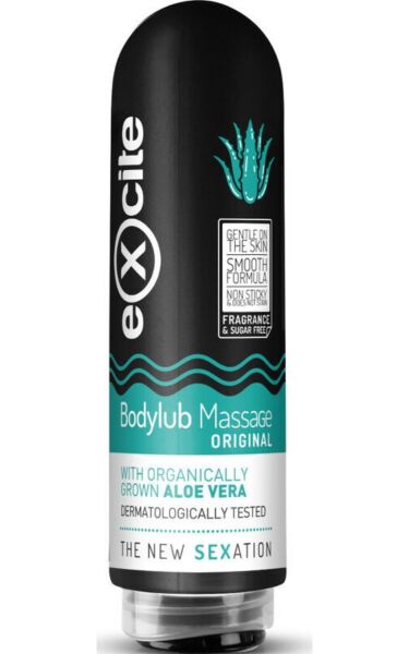 Bote de gel de masaje Excite Bodylub Aloe Vera de 200 ml