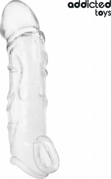 Extensor para el pene Addicted Toys 22 cm, funda transparente