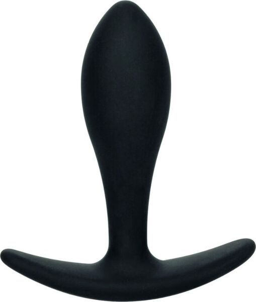 Plug anal CalExotics Boundless Teardrop negro, en forma de lágrima y con asa en la base