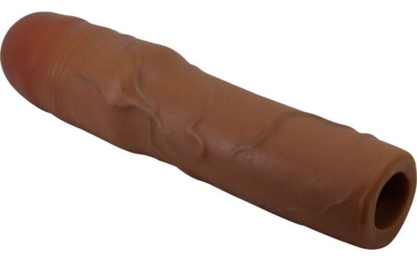 Funda extensora para pene Pretty Love Kylian BI-026257-1, con venas en relieve y glande marcado
