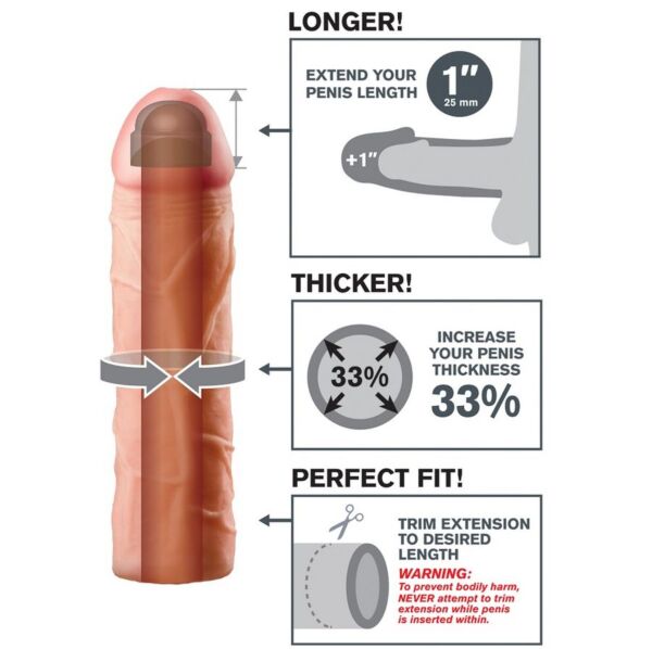Funda para pene Pipedream Fantasy X-Tensions de Fanta Flesh