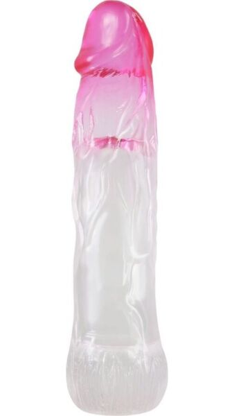 Funda alargadora de pene Pretty Love Neron, con punta en forma de glande y cuerpo estriado