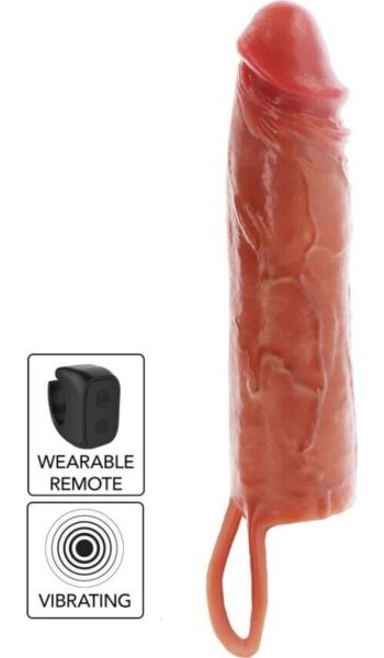 Funda vibradora para pene Get Real Hydrated Skin, en sus versiones de 16 y 20 cm