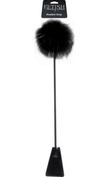 Fusta de doble cara con pluma negra Fetish Fantasy de Pipedream