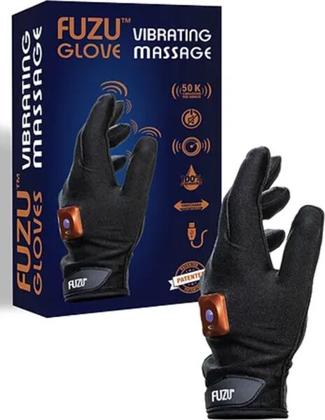 Guante vibrador FUZU Vibrating Massage Glove, en negro