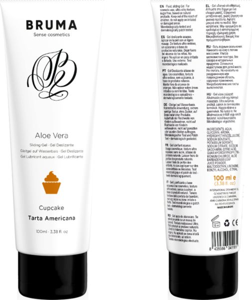 Envase del gel deslizante Bruma Aloe Vera de base agua