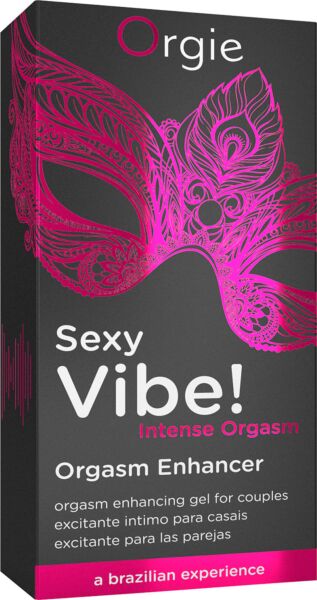 Envase airless de 15 ml del gel estimulante Orgie Sexy Vibe! Intense Orgasm