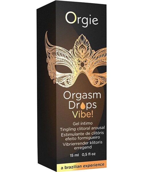 Frasco gotero de vidrio de 15 ml del gel estimulante Orgie Orgasm Drops Vibe