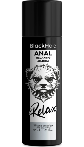 Lubricante anal Black Hole Anal Relaxing con jojoba, en sus formatos de 30 ml y 100 ml