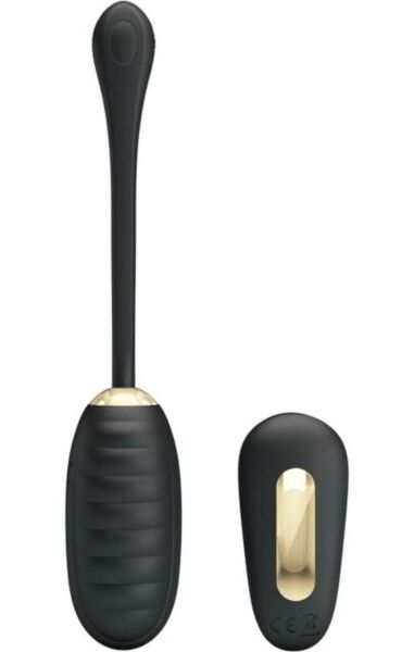 Huevo vibrador Pretty Love Doreen de color negro con su mando a distancia