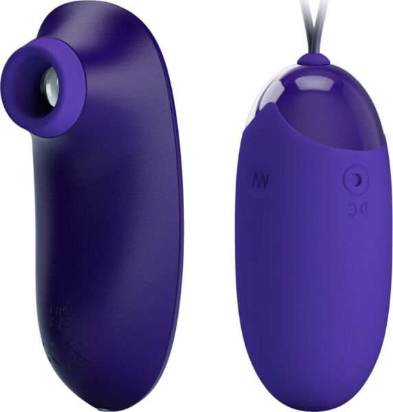 Huevo vibrador Pretty Love de silicona morada con cordón flexible
