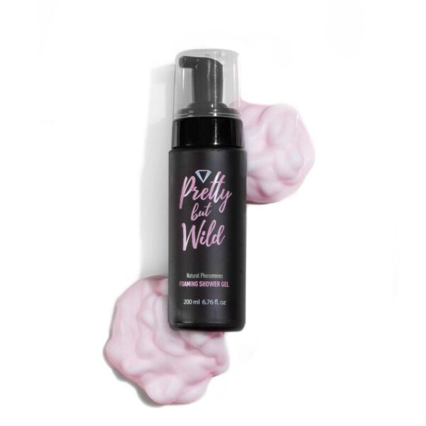 Envase con bomba espumadora del Foaming Shower Gel Pretty But Wild de Secret Play, 200 ml