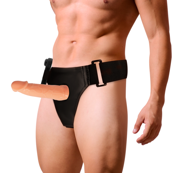 Arnés hueco Harness Attraction Willian, pene realista en color natural con sus correas