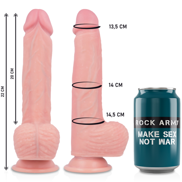 Dildo realista Rock Army Hawk con base de ventosa