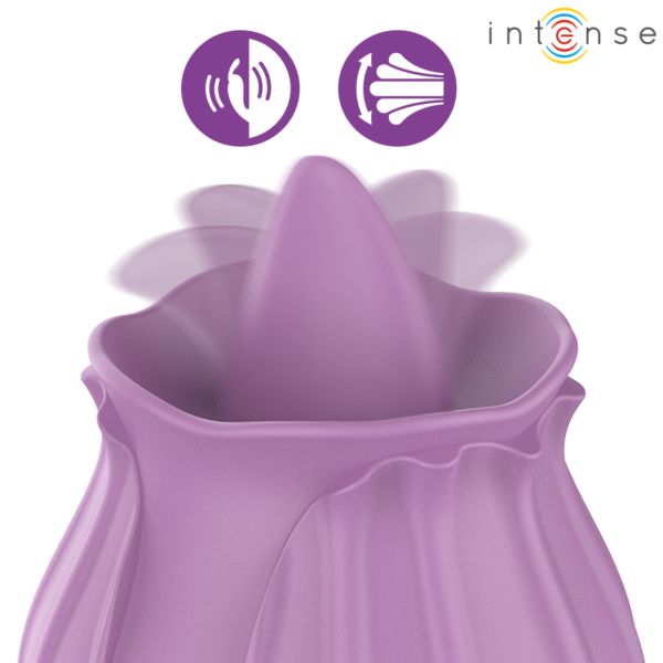 Rosa vibradora Intense, estimulador de clítoris en forma de rosa con punta redondeada