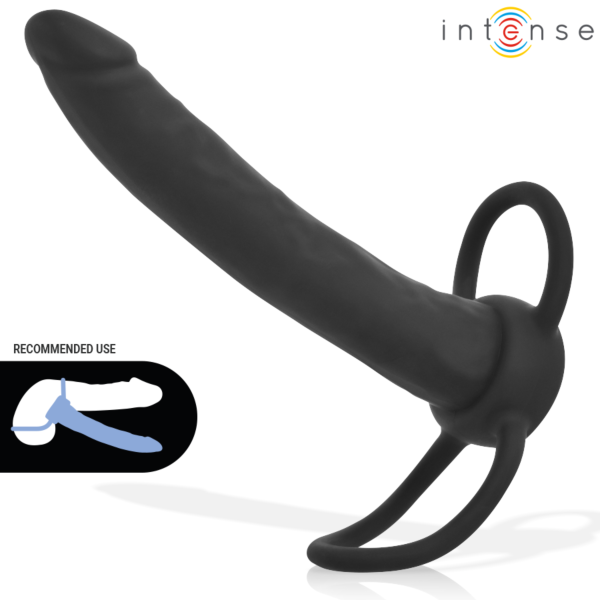 Consolador anal Intense Lucas con anillo para el pene y anillo para los testículos integrados