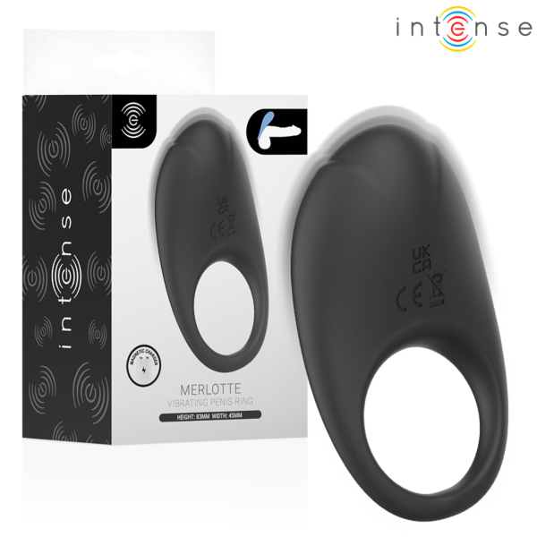 Anillo vibrador Intense For Him para el pene, con estimulador de clítoris en la parte superior