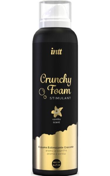 Espuma de masaje INTT Crunchy Foam Vanilla en su envase de 100 ml con dosificador