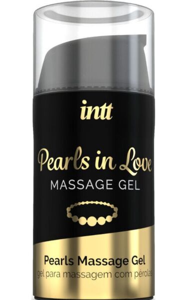 Kit de masaje INTT Pearls In Love, con el gel de silicona y el collar de perlas blancas