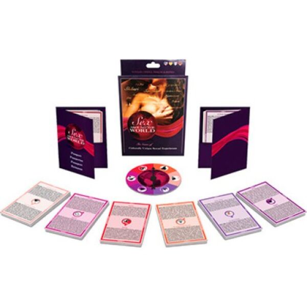 Juego erótico Kheper Games Sex Around the World con sus cartas de visado, los pasaportes y la ruleta