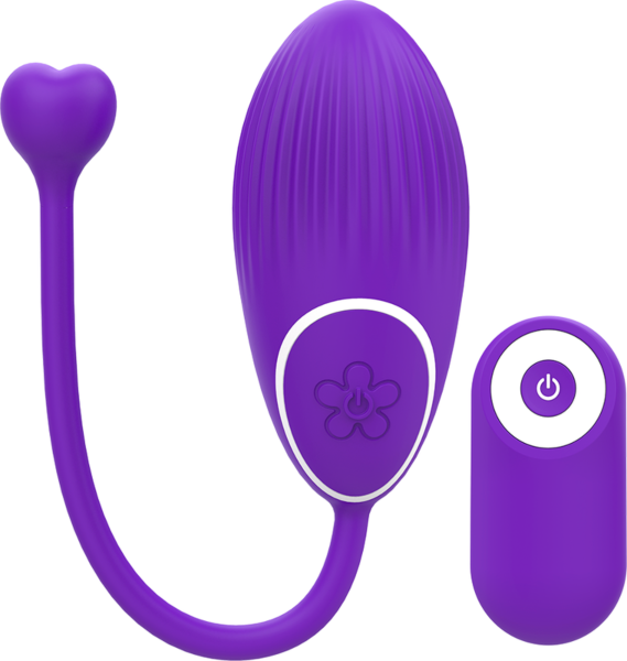 Vibrador Galatea Otto de color lila y blanco con mando remoto