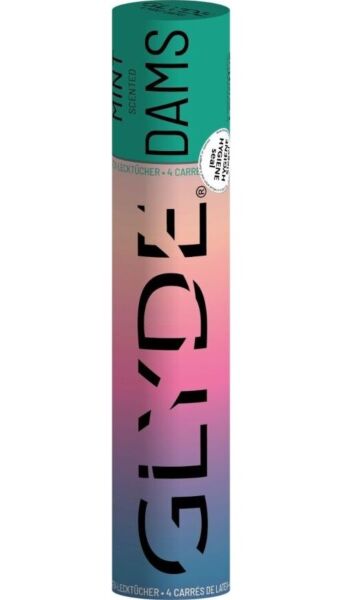 Pack de láminas de látex Sheer Glyde Dams para sexo oral
