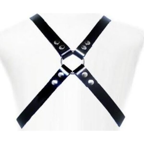 Arnés Leather Body Basic Harness para hombre, con sus correas ajustables en forma de cruz