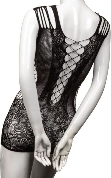 Minivestido Scandal Peek-A-Boo Mini Dress de CalExotics, de encaje de malla negro