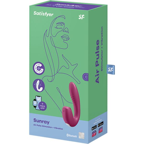 Vibrador rabbit Satisfyer Sunray con estimulador de clítoris por ondas de presión