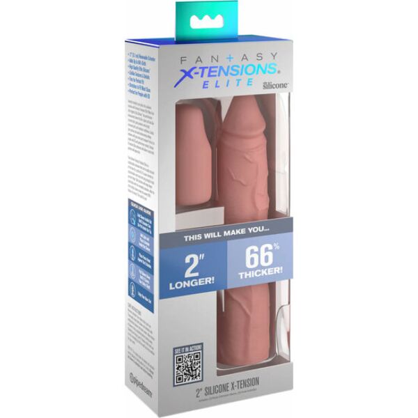 Funda de pene Fantasy X-Tensions Elite de Pipedream, con extensor extraíble