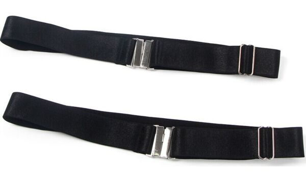 Anillos de pierna Subblime negros con correas elásticas y hebillas ajustables