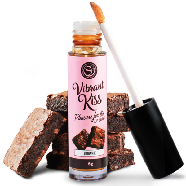 Brillo labial Secret Play Vibrant Kiss en su envase