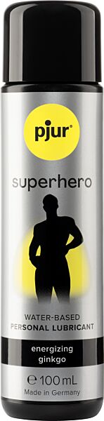Bote del lubricante de base agua Pjur Superhero Energizing Glide