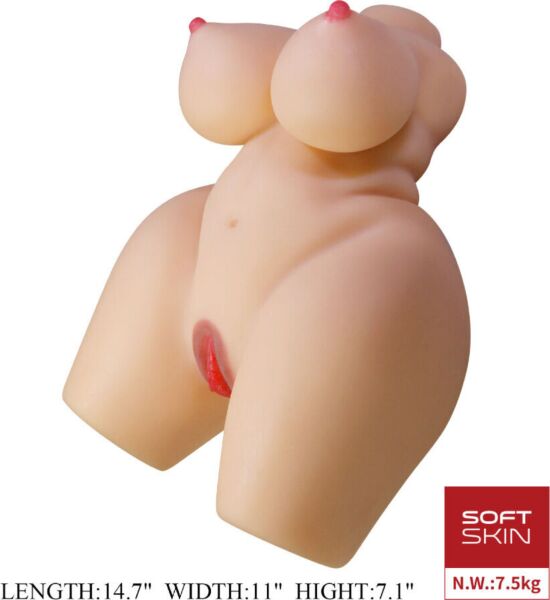 Torso masturbador Crazy Bull Grace, con entrada vaginal y anal