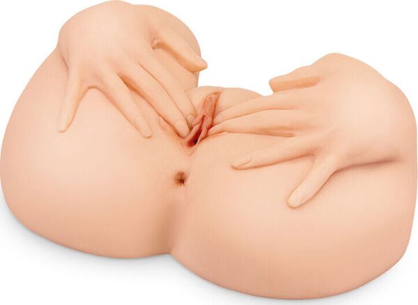 Masturbador PDX Plus Spread My Tight Pussy, con las dos manos que abren los labios