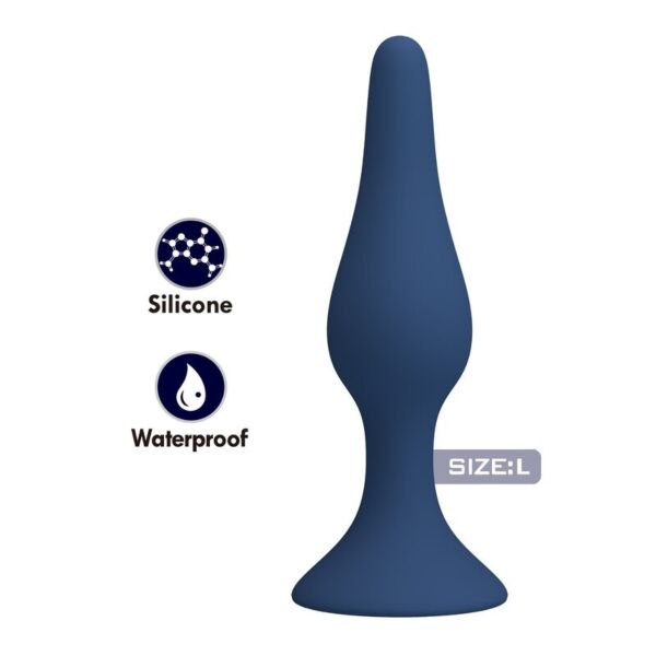 Plug anal MR PLAY Slim de silicona azul