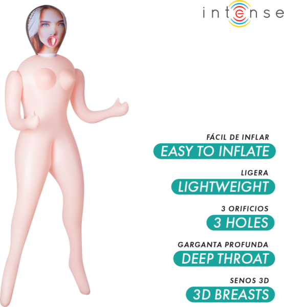 Muñeca hinchable Intense Dolls Nicole con tres orificios